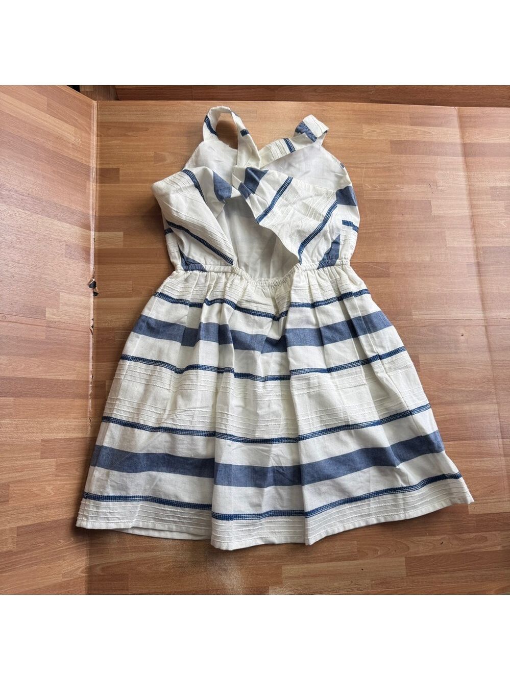 Mayoral summer blue and white striped halter style size 10 nwt - Picture 7 of 11